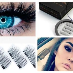 4PCs Magnetic Reusable 3D False Natural Eyelashes